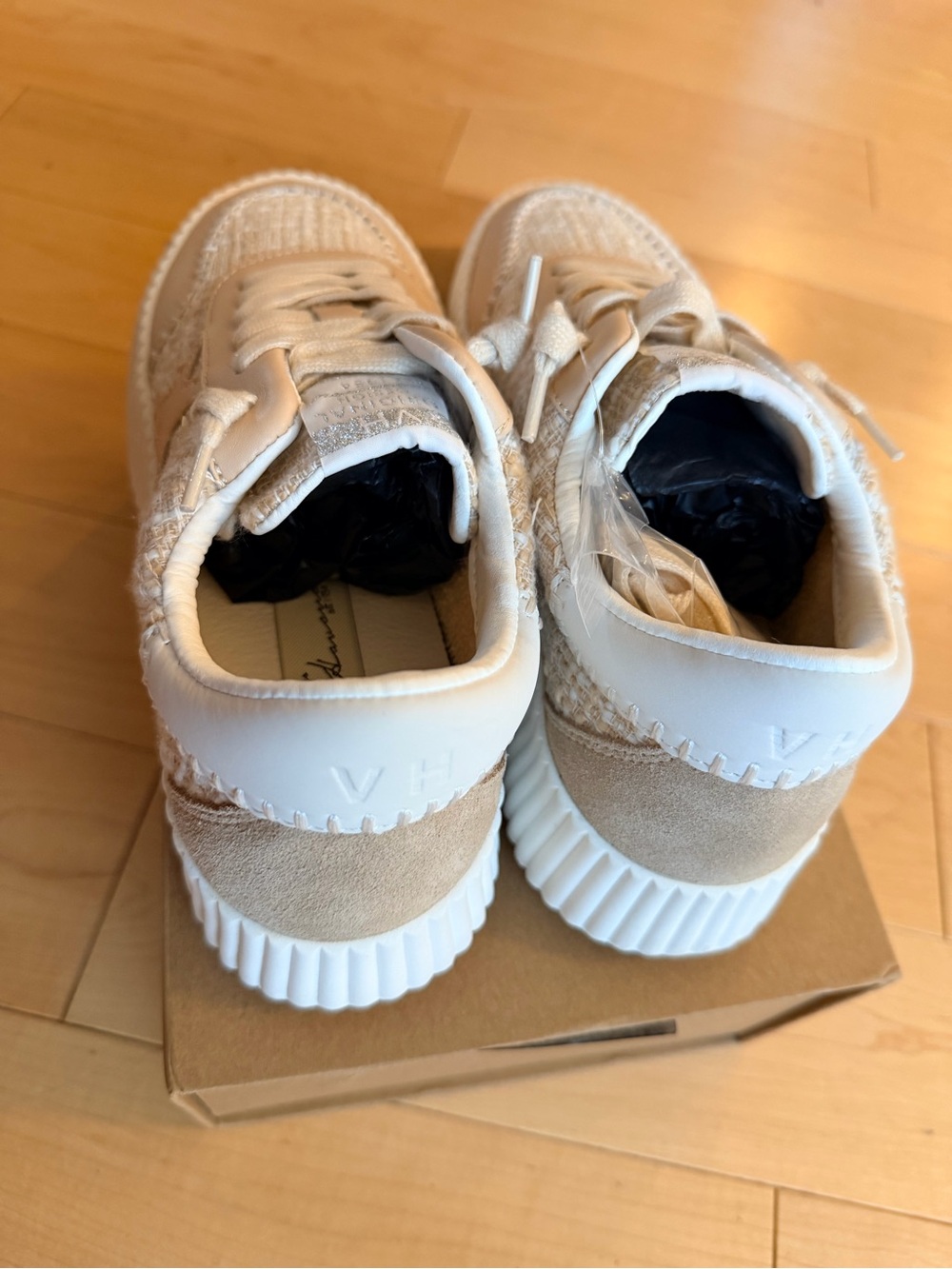 Vintage Havana Blaze 3 Nude Tweed Multi Platform Sneakers Size 9 NWT - Picture 3 of 8